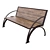 Transformer Bench with Metal Frame 3D model small image 3