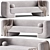 Moma Fabric Sofa 88" Grey 3D model small image 1