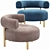 Elegant Thompson Chair Velvet Options 3D model small image 2
