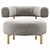Elegant Thompson Chair Velvet Options 3D model small image 3