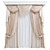 Decorative Window Curtains Set 3D model small image 1