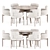 Modern Dining Set Ensemble Synergy 3D model small image 1