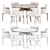 Modern Dining Set Ensemble Synergy 3D model small image 4