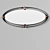 Modern Oval Iron Frame Mirror 3D model small image 2