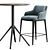 Modern Bar Stool and Table 3D model small image 5