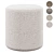 Cilo Ivory Boucle Ottoman 3D model small image 1