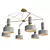 Maytoni Void MOD030PL-06GR Chandelier 3D model small image 1