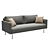 Modern Lisborn Sofa by Kaza 3D model small image 2