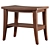 Rectangular Stool Preston - Walnut 3D model small image 1