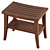 Rectangular Stool Preston - Walnut 3D model small image 2