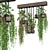 Metal Box Hanging Plants Set 3D model small image 1