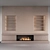 Plastered Wall and Fireplace Combo 3D model small image 1