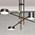 Modern Ceiling Light Fixture, Black 3D model small image 5