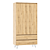 Elegant Rialto 2 Wardrobe Cabinet 3D model small image 1