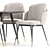 Modern Asteria Chair Dining Set 3D model small image 2