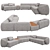 Elegant & Versatile Modular Sofa 3D model small image 2