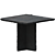 Rustic Slate Square Dining Table 3D model small image 1