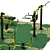 Outdoor Fitness Playground Set 3D model small image 4