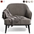 Modern Leslie Armchair by Minotti 3D model small image 2
