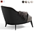 Modern Leslie Armchair by Minotti 3D model small image 3