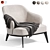 Modern Leslie Armchair by Minotti 3D model small image 6