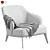 Modern Leslie Armchair by Minotti 3D model small image 7