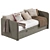 Convertible Bed Sofa Simple 326 3D model small image 4