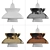 Modern Doo-Wop Pendant Luminaire 3D model small image 2