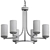 Contemporary Chandelier Fixture Model 3D model small image 3