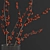 H&M Glass Vases & Red Berry Branch 3D model small image 3