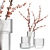 H&M Glass Vases & Red Berry Branch 3D model small image 5