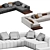 Luxury Modular sofa Minotti Goodman 3D model small image 7