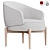 Elegant Chair Lili Furniture Design 3D model small image 3