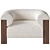 Eldon Boucle Armchair in Walnut 3D model small image 3