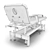 Electric Massage Table DB-9 3D model small image 4