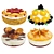 Citrus Cake Collection: 4 Varieties 3D model small image 1