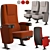 Versatile Cinema Chair Set 3D model small image 1