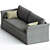 Elegant Jack Classic Fabric Sofa 3D model small image 2