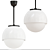 Elegant Opal Pendant Light 3D model small image 4