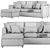 Barrett II Sectional Sofa Model 3D model small image 4