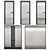 Relief Glass Doors Set 3D model small image 1