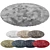 Plush Round Rug, Nine Colors 3D model small image 1