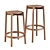  Castor Bar Stool in Japanese Oak 3D model small image 3