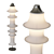 Elegant Floor Lamp with White Shade 3D model small image 1