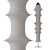 Elegant Floor Lamp with White Shade 3D model small image 2
