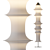 Elegant Floor Lamp with White Shade 3D model small image 3