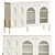 Sleek Arch Sideboard in White 3D model small image 1