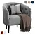 Shento Velvet Armchair – Modern Design 3D model small image 1