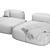 Sleek Modern Sofa Bed 3D model small image 2