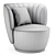 Luxury Pearl Armchair 3D Model 3D model small image 6